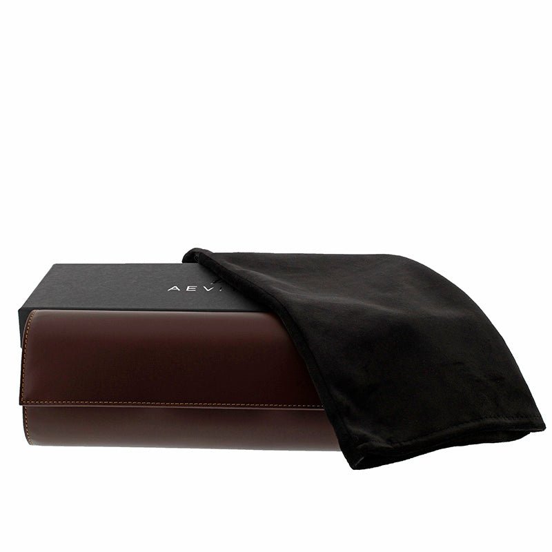 Quad Watch Roll Case in Premium Dark Brown Calf Leather by Aevitas
