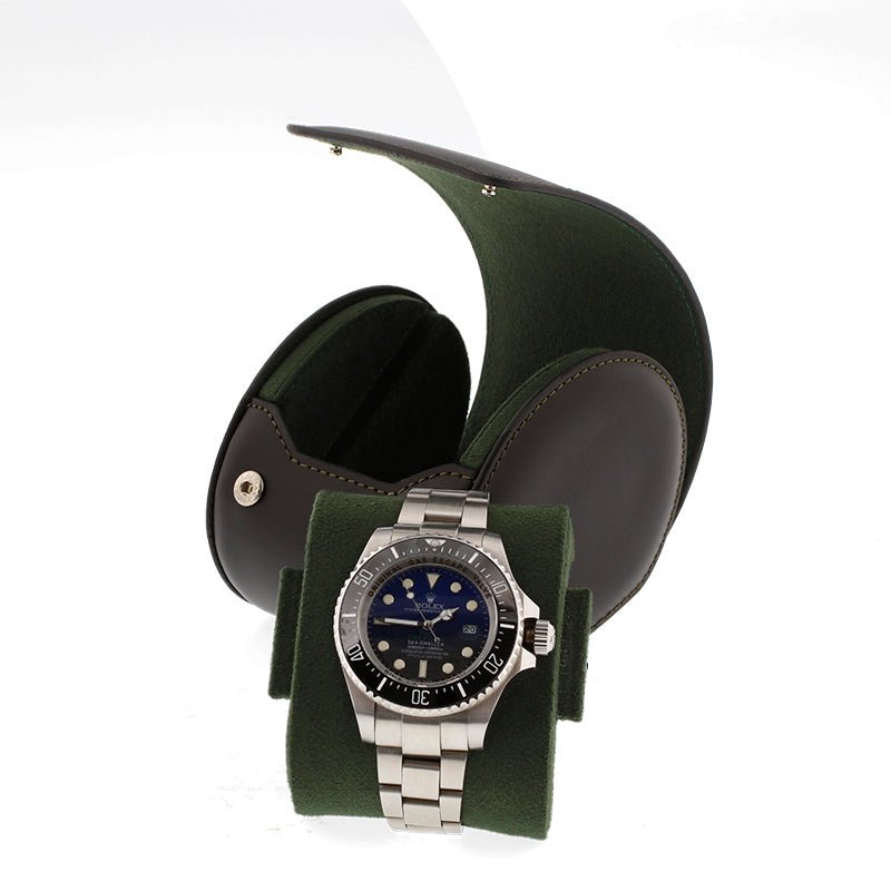Single Watch Roll Case in Premium Black Nappa Leather by Aevitas