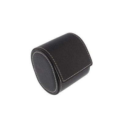 Single Watch Roll in Black Saffiano Leather with Super Soft Lining