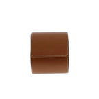 Single Watch Roll in Medium Brown Leather with Super Soft Lining