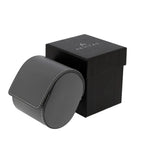 Single Watch Roll in Smooth Grey Leather with Super Soft Lining