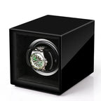 Single Watch Winder Black Edition Mains or Battery by Aevitas