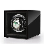 Single Watch Winder Black Edition Mains or Battery by Aevitas