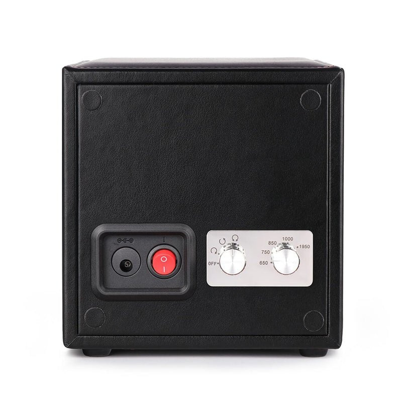 Single Watch Winder Black Leather Red Lining Mains or Battery by Aevitas