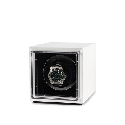 Single Watch Winder White Gloss finish Mains or Battery by Aevitas