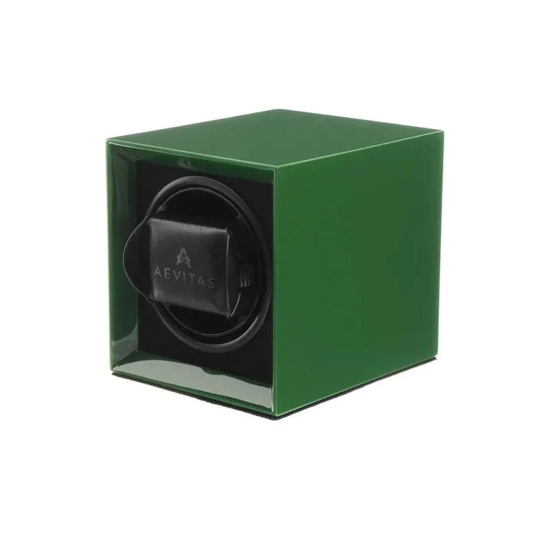 Single Watch Winder in Green Piano Lacquered finish by Aevitas