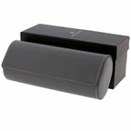 Triple Watch Roll in Smooth Grey Leather with Super Soft Lining