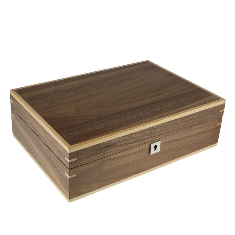 Watch Box Light Walnut Wood Natural Finish for 10 Watches by Aevitas