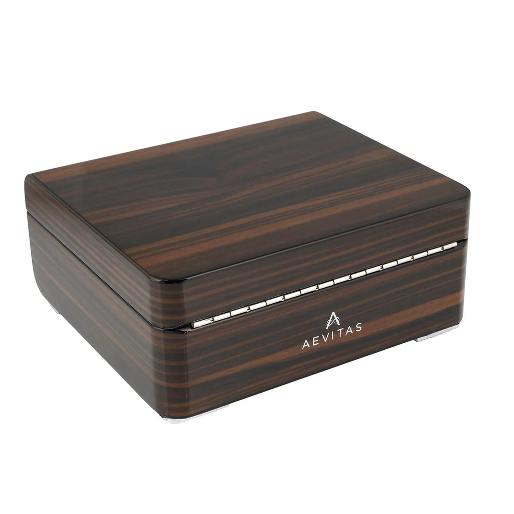 Watch Box for 6 Watches Superb Quality Macassar with Solid Lid by Aevitas