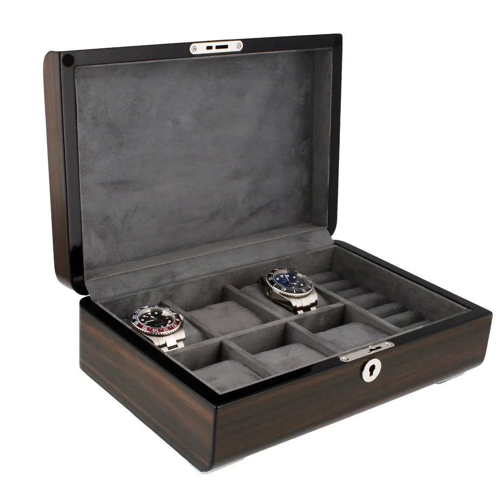 Watch Box for 6 Watches and Cufflinks Superb Quality Macassar by Aevitas