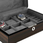 Watch Box for 6 Watches and Cufflinks Superb Quality Macassar by Aevitas
