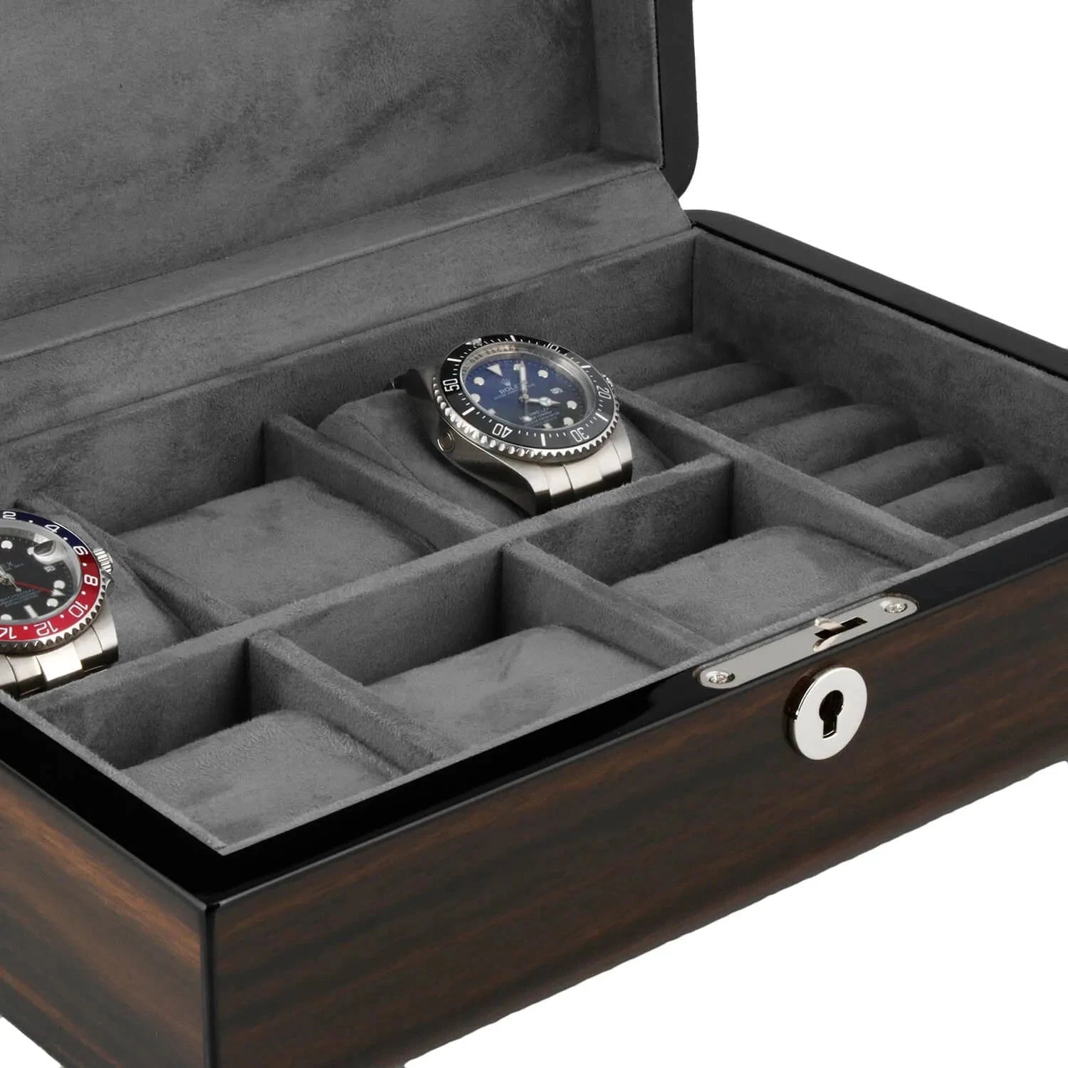 Watch Box for 6 Watches and Cufflinks Superb Quality Macassar by Aevitas