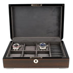 Watch Box for 6 Watches and Cufflinks Superb Quality Macassar by Aevitas
