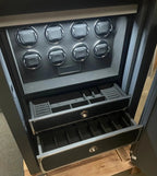 Watch Winder Safe for 8 Watches Insurance Rated with Extra Storage by Aevitas