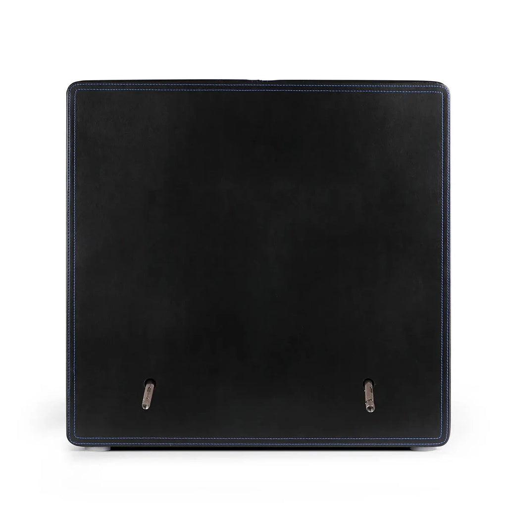 Watch Winder Safe in Black Leather with Blue Inside for 8 Watches by Aevitas