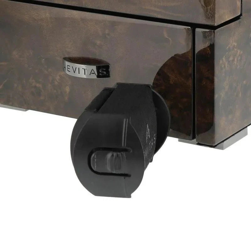 Watch Winder for 4 Automatic Watches Dark Burl Wood Finish Tower Series by Aevitas