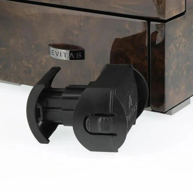 Watch Winder for 4 Automatic Watches Dark Burl Wood Finish Tower Series by Aevitas