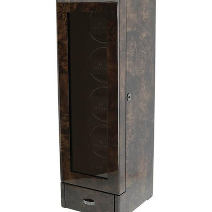 Watch Winder for 4 Automatic Watches Dark Burl Wood Finish the Tower Series by Aevitas