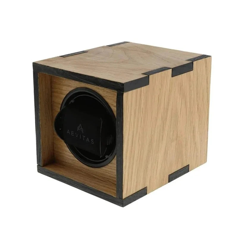 Watch Winder in Solid Oak Wood Dual Finish Made in the UK by Aevitas