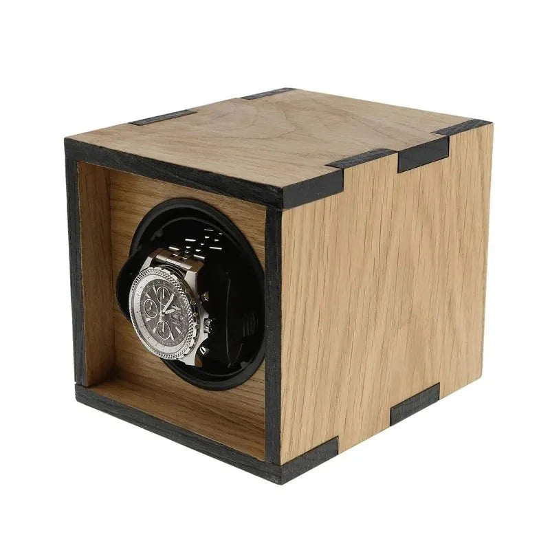 Watch Winder in Solid Oak Wood Dual Finish Made in the UK by Aevitas