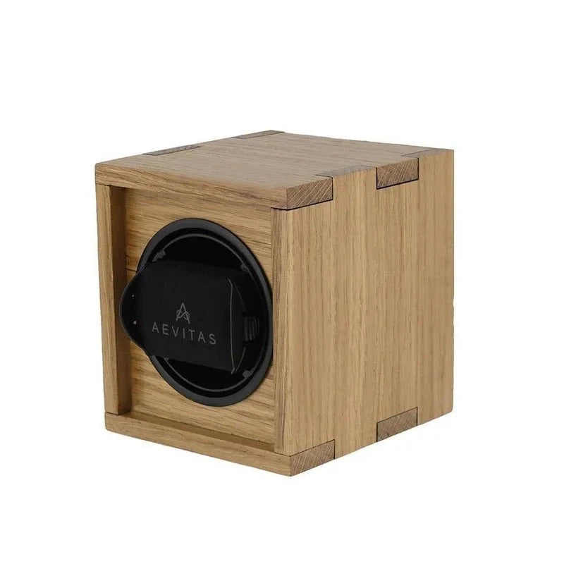 Watch Winder in Solid Oak Wood Manufactured in the UK by Aevitas