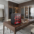 9 Watch Winder in Smooth Black Leather Finish by Aevitas UK