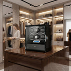 6 Watch Winder with Storage Drawer Piano Black Wood Finish Tower Series by Aevitas
