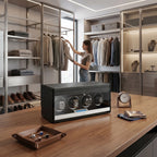4 Watch Winder in Carbon Fibre with Extra Storage Area by Aevitas