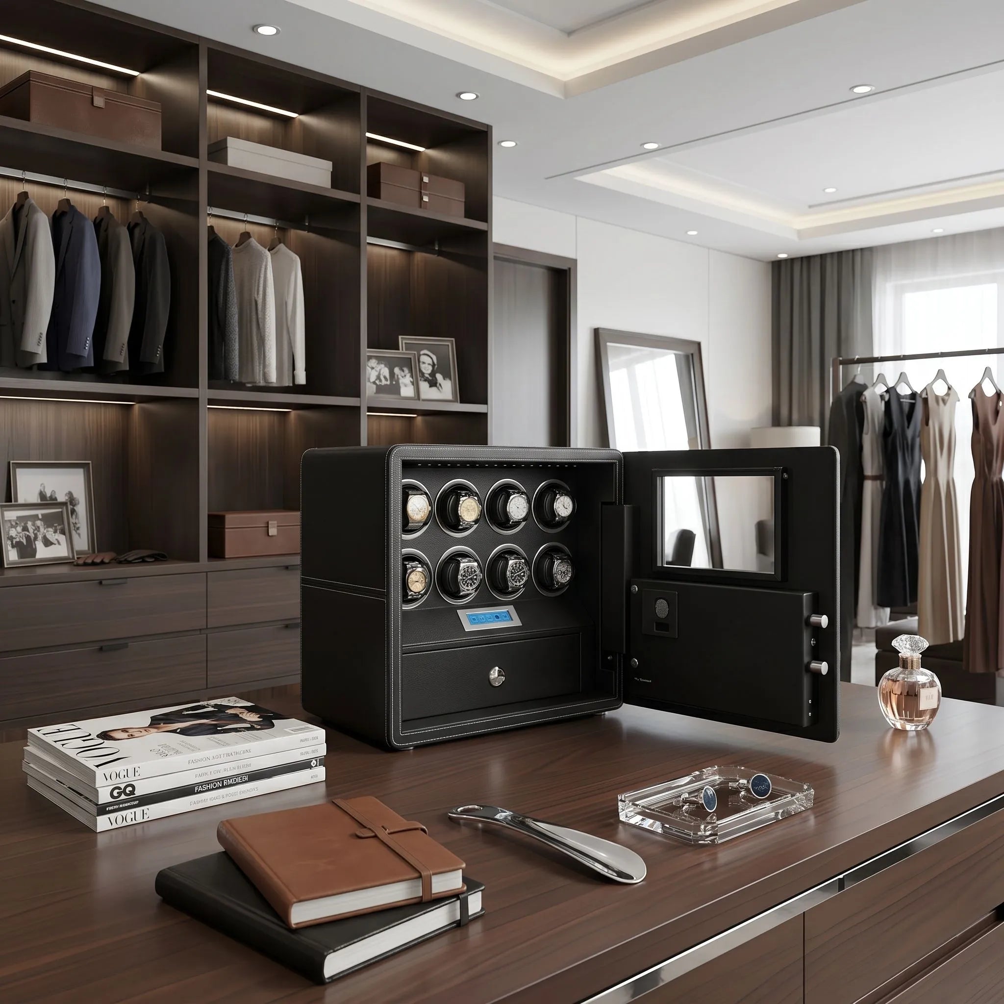 Watch Winder Safe for 8 Watches Black Edition by Aevitas