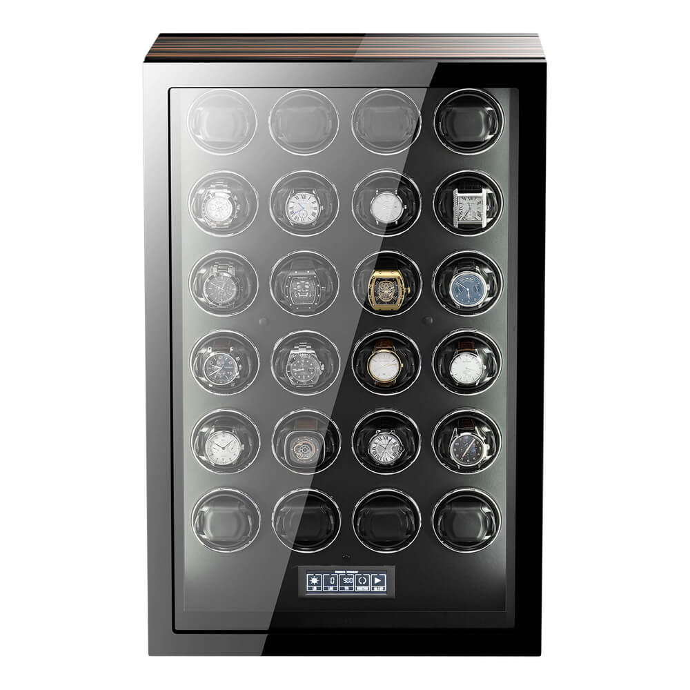 Premium Automatic 24 Watch Winder with Touch Screen by Aevitas