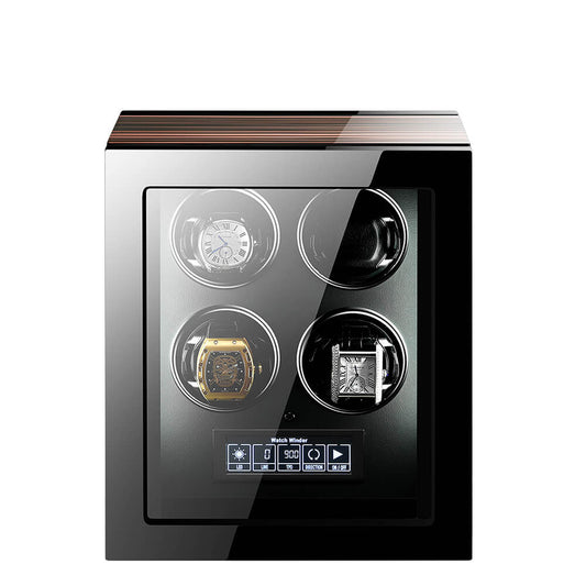 Premium Automatic 4 Watch Winder with Touch Screen by Aevitas